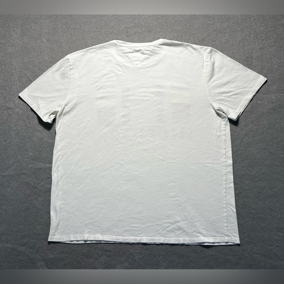 Tommy Hilfiger Men’s T-Shirt XL White Cotton Big Logo Crew Neck Tee - Picture 6 of 6